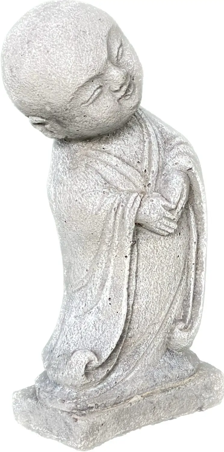 Artikelbild 4 des Artikels “Jing - Mönch, stehend, seitlich gebeugt, 20 cm H | Steinguss “